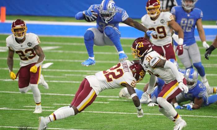 D'Andre Swift was electric Sunday for the Lions.